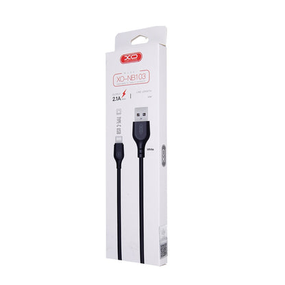 Daten- und Ladekabel USB-A - Lightning XO Design NB103, 18W, 2m, Schwarz