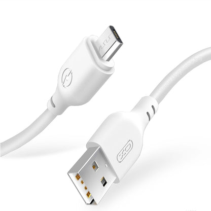 Daten- und Ladekabel USB-A - microUSB XO Design NB103, 18W, 1m, Weiß