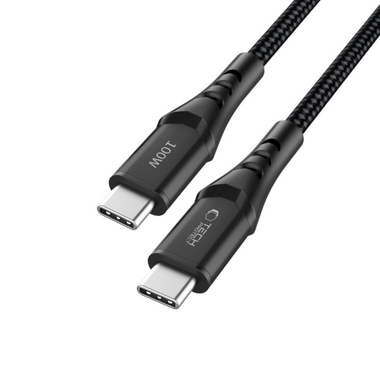 USB-C Daten- und Ladekabel - USB-C Tech-Protect UB11T Ultraboost, 100W, 2m, Schwarz