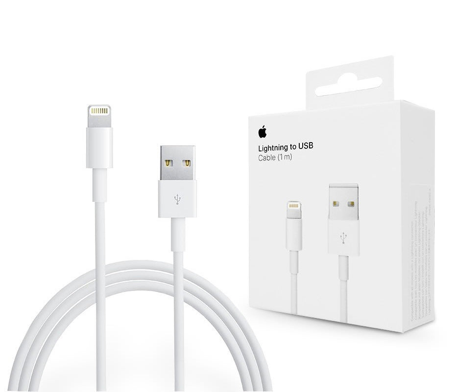 USB-A - Lightning Lade- und Datenkabel Apple A1480, 18W, 1m, Weiß MUQW3ZM/A