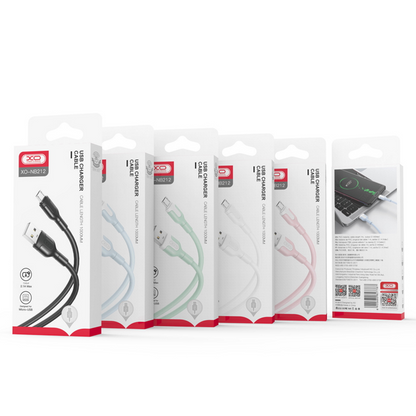 Daten- und Ladekabel USB-A - microUSB XO Design NB212, 18W, 1m, Weiß