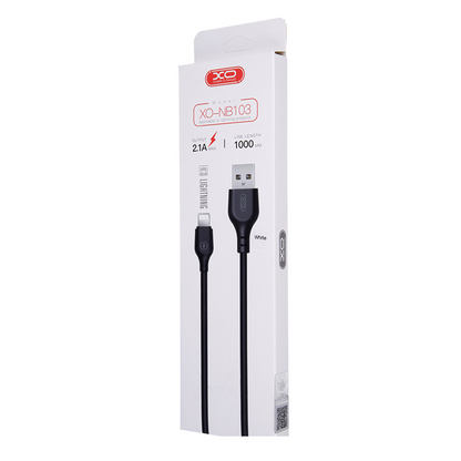 XO Design NB103 USB-A auf Lightning Kabel 18W 1m | Weiß | Silikon