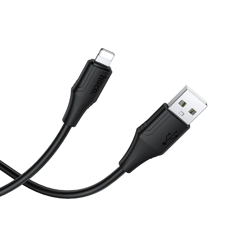Daten- und Ladekabel USB-A - Lightning HOCO X124, 18W, 1m, Schwarz