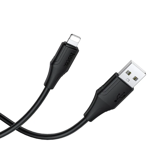 USB-A to Lightning Data and Charging Cable HOCO X124, 18W, 1m, Black