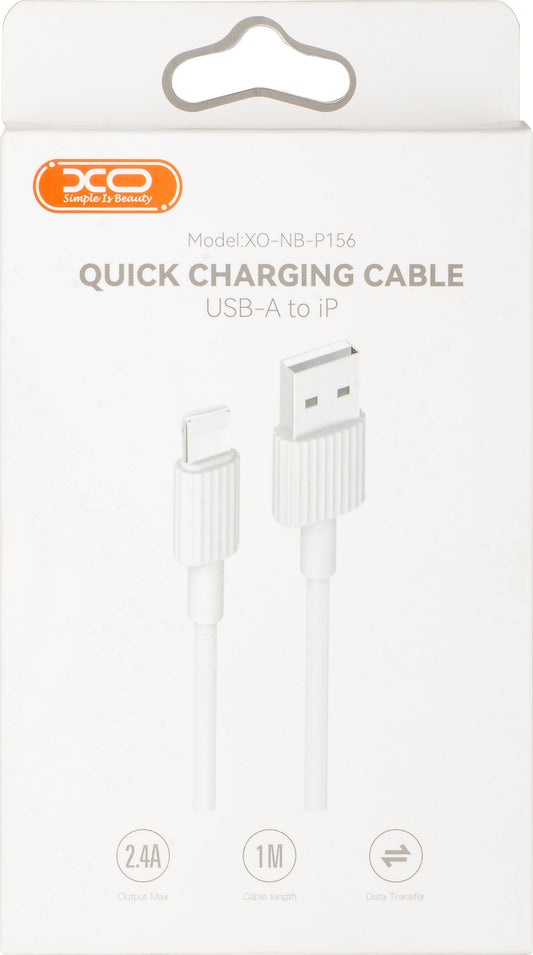 Daten- und Ladekabel USB-A - Lightning XO Design NB156, 18W, 1m, Weiß
