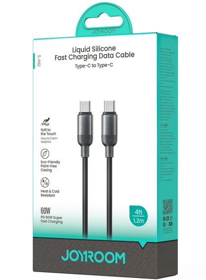 USB-C Data and Charging Cable - USB-C Joyroom S-A62 Lively, 60W, 1.2m, Black