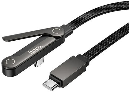 Daten- und Ladekabel USB-C - USB-C HOCO U150 Exquisite, 60W, 1,2m, Schwarz