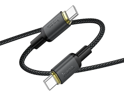 Daten- und Ladekabel USB-C - USB-C HOCO X128 Benefit, 60W, 1m, Schwarz