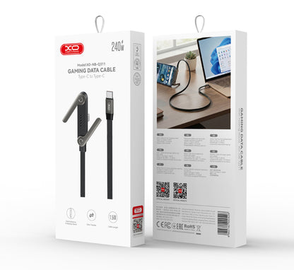 USB-C Daten- und Ladekabel - USB-C XO Design NB-Q311, 240W, 1,5m, Schwarz