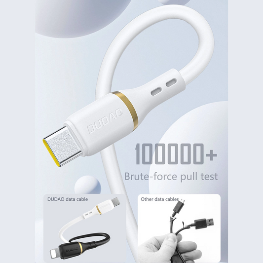 Daten- und Ladekabel USB-C - USB-C Dudao L25C, 30W, 1m, Weiß