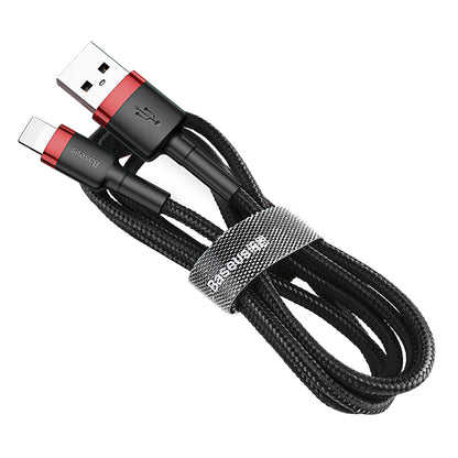 Daten- und Ladekabel USB-A – Lightning Baseus Coffee, 15 W, 2 m, Rot CALKLF-C19