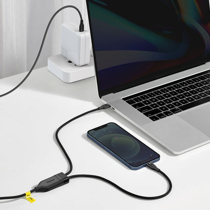 USB-C - Lightning / USB-C Baseus Flash Series 2in1 Daten- und Ladekabel, 100W, 1,2m, Schwarz CA1T2-F01