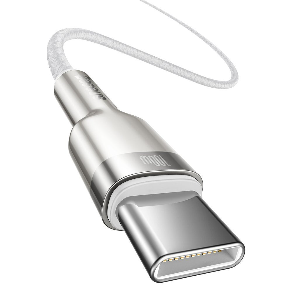 Daten- und Ladekabel USB-C – USB-C Baseus Coffee, 100 W, 2 m, Weiß CATJK-D02