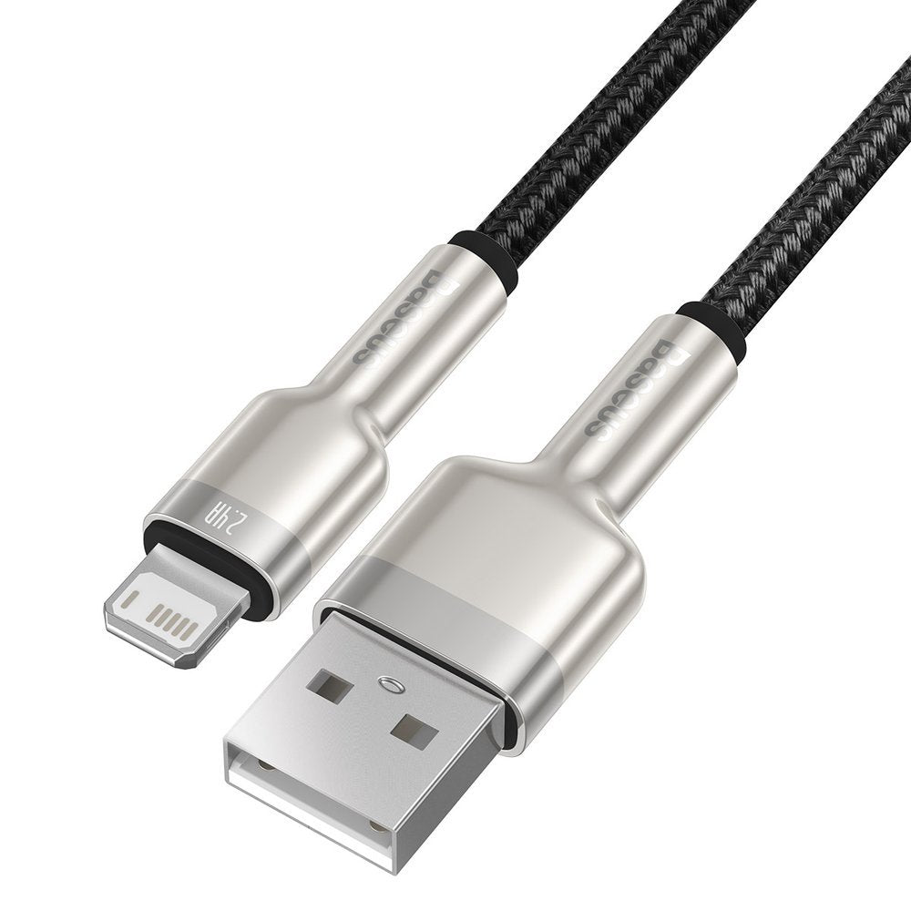 Daten- und Ladekabel USB-A - Lightning Baseus Cafule Metal Series, 18W, 2m, Schwarz CALJK-B01