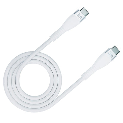 USB-C Daten- und Ladekabel - USB-C 3MK Hyper Silicone, 60W, 1m, Weiß