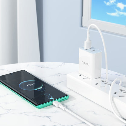 Daten- und Ladekabel USB-A - USB-C HOCO X83 Victory, 20W, 1m, Weiß