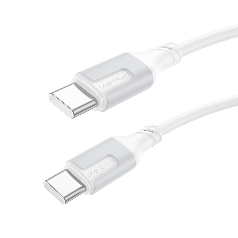 Daten- und Ladekabel USB-C - USB-C Borofone BX101 Creator, 60W, 1m, Weiß