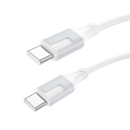Daten- und Ladekabel USB-C - USB-C Borofone BX101 Creator, 60W, 1m, Weiß