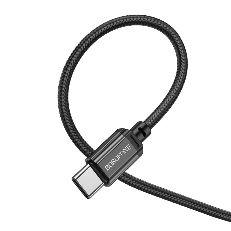 Daten- und Ladekabel USB-A - USB-C Borofone BX87 Sharp, 60 W, 1 m, Schwarz