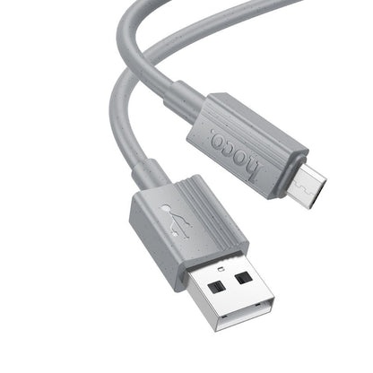 Daten- und Ladekabel USB-A - microUSB HOCO X107, 18W, 1m, Grau