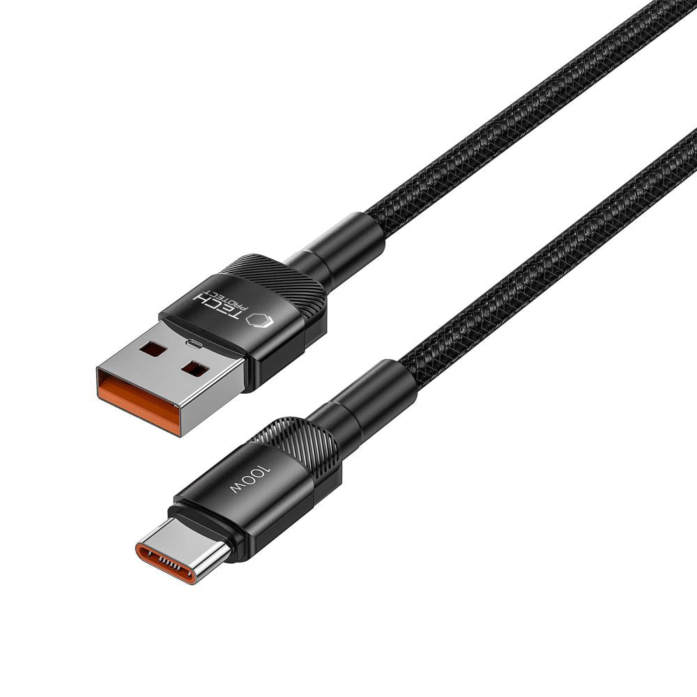 USB-A – USB-C Daten- und Ladekabel Tech-Protect Ultraboost EVO, 100 W, 0,5 m, Schwarz