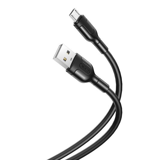 USB-A - microUSB Daten- und Ladekabel XO Design NB212, 18W, 1m, Schwarz 