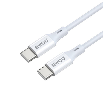 Daten- und Ladekabel USB-C - USB-C BWOO X282, 60W, 1m, Weiß