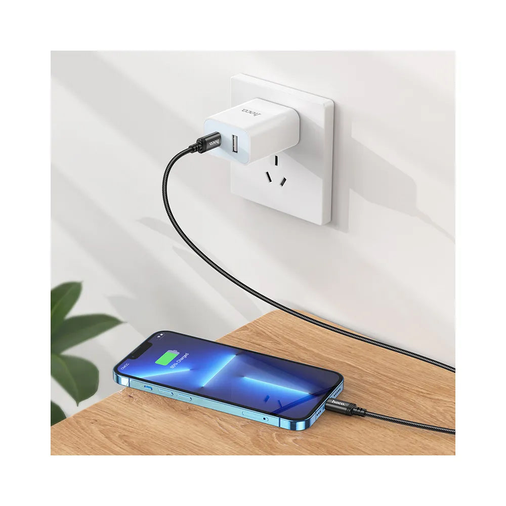 USB-C - Lightning Daten- und Ladekabel HOCO X89, 27W, 2m, Schwarz