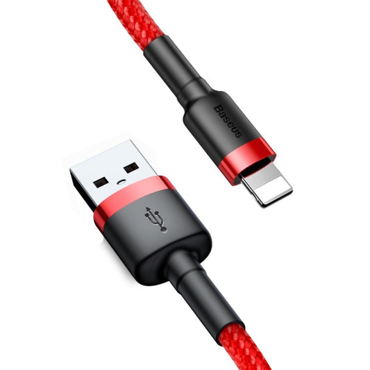 USB-A - Lightning Daten- und Ladekabel Baseus Cafule, 18W, 3m, Rot CALKLF-R09