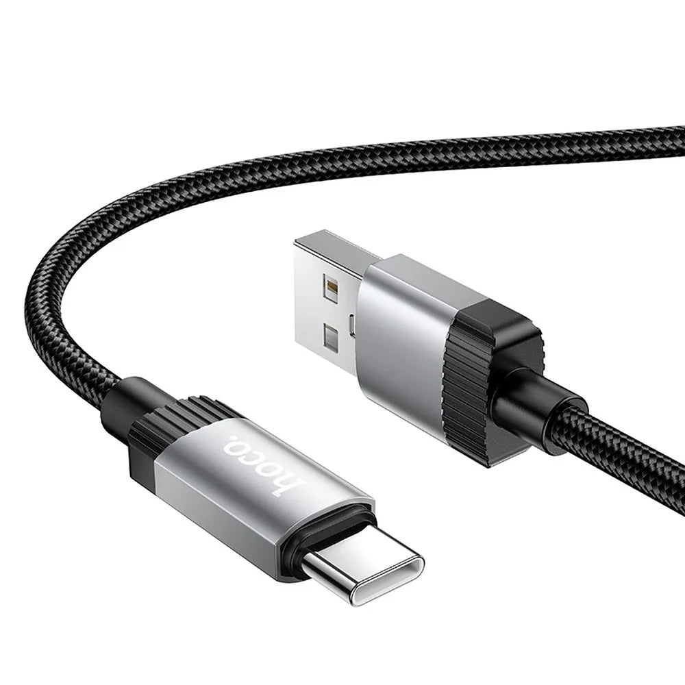 Daten- und Ladekabel USB-A - USB-C HOCO X117, 60W, 1m, Schwarz