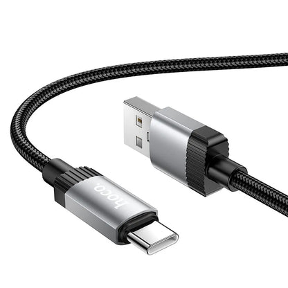 Daten- und Ladekabel USB-A - USB-C HOCO X117, 60W, 1m, Schwarz