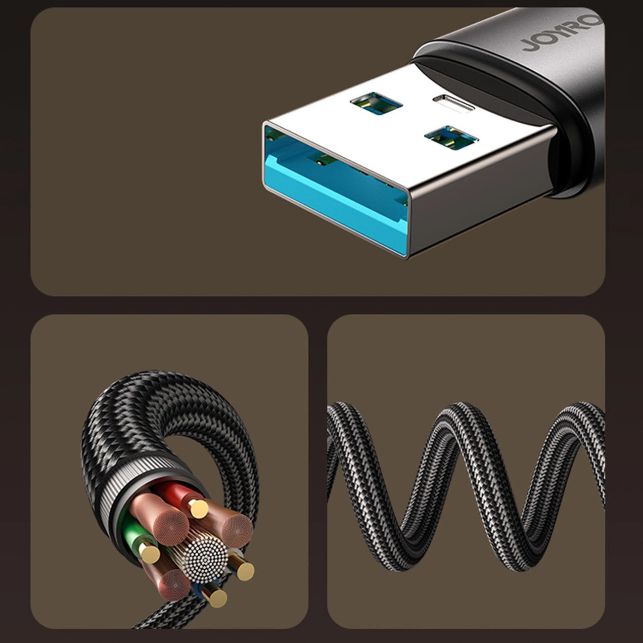 Daten- und Ladekabel USB-A - Lightning Joyroom S-A56 EnjoyX Angled, 18W, 1.2m, Schwarz