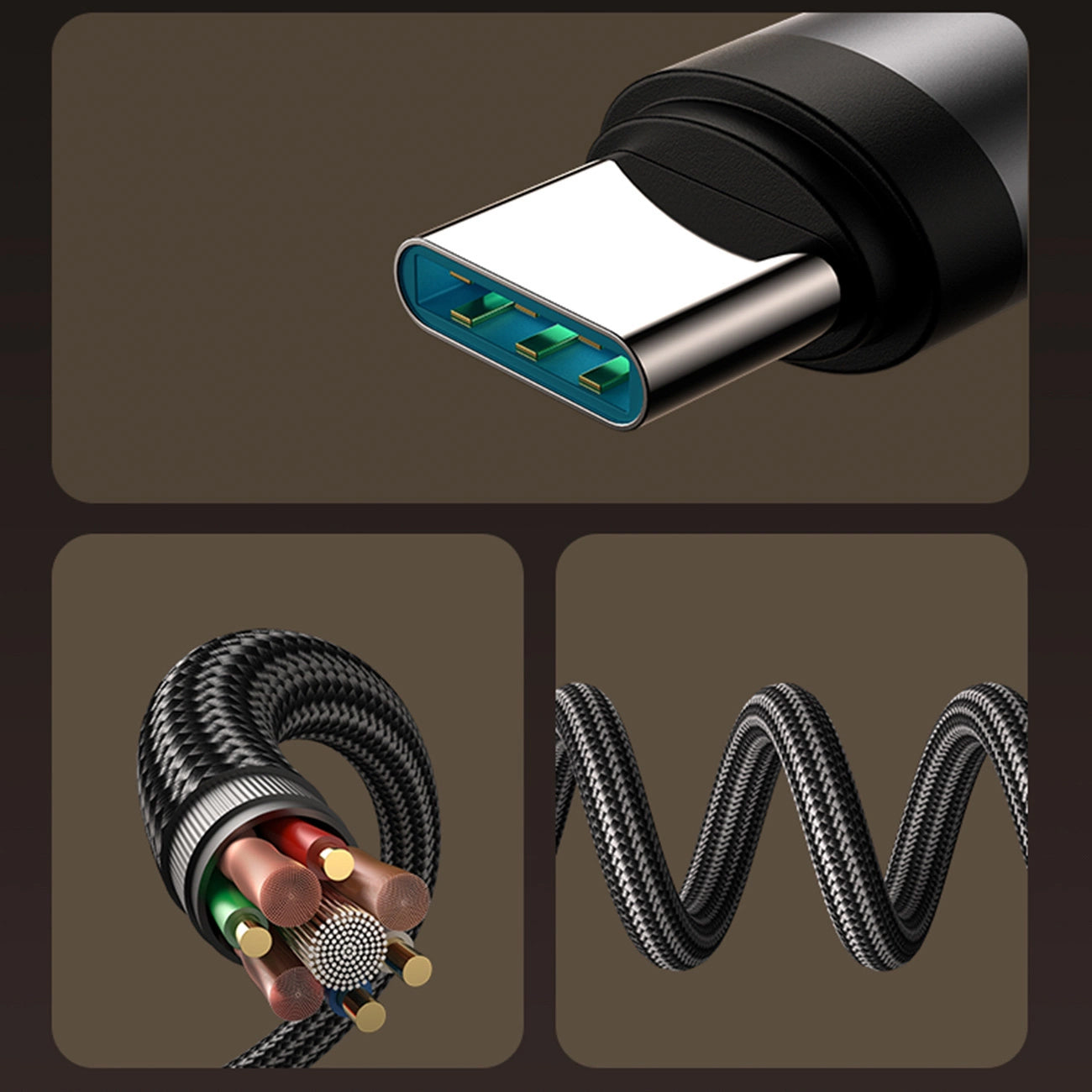 USB-C Daten- und Ladekabel - USB-C Joyroom S-A56 EnjoyX Angled, 60W, 1.2m, Schwarz