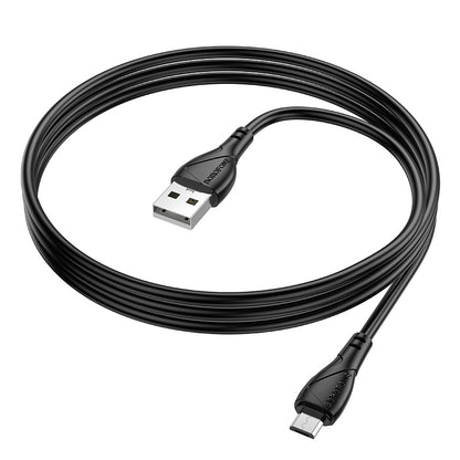 Daten- und Ladekabel USB-A - microUSB Borofone BX121 Energy, 18W, 1m, Schwarz