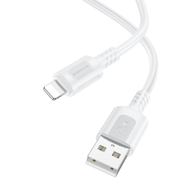 Daten- und Ladekabel USB-A - Lightning Borofone BX111 Feliz, 18W, 1m, Weiß