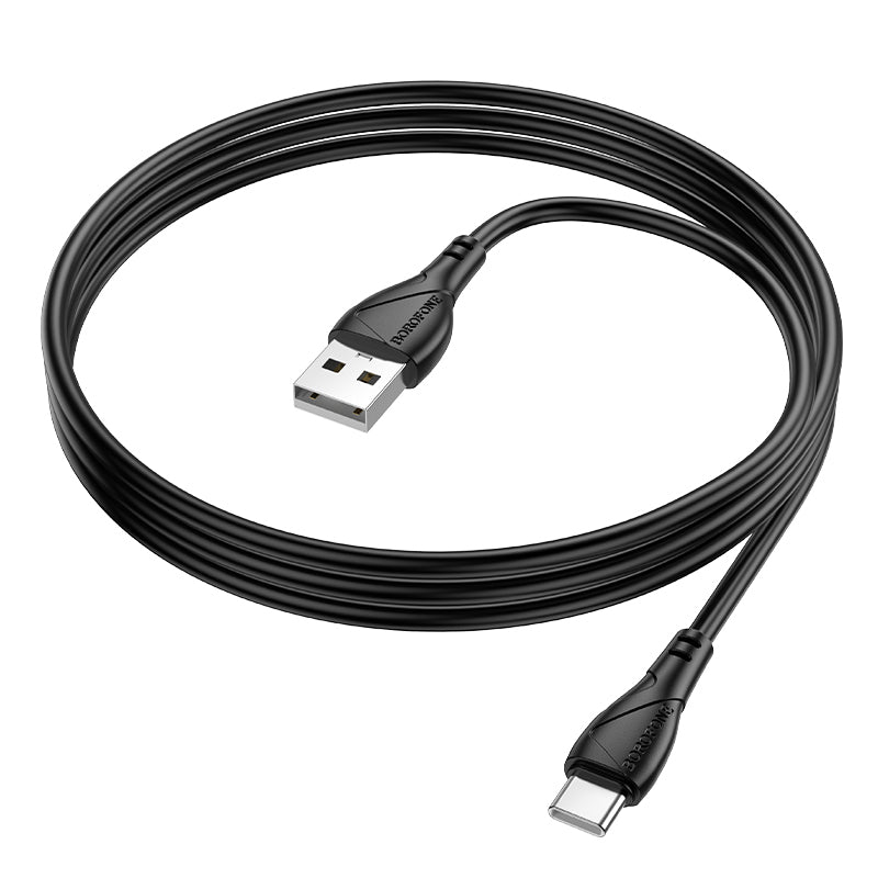 USB-A - USB-C Daten- und Ladekabel Borofone BX121 Energy, 18W, 1m, Schwarz
