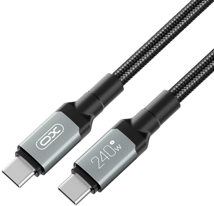 USB-C Daten- und Ladekabel - USB-C XO Design NB-Q264A, 240W, 1m, Schwarz