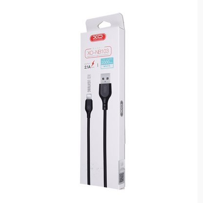 Daten- und Ladekabel USB-A - microUSB XO Design NB103, 18W, 1m, Weiß