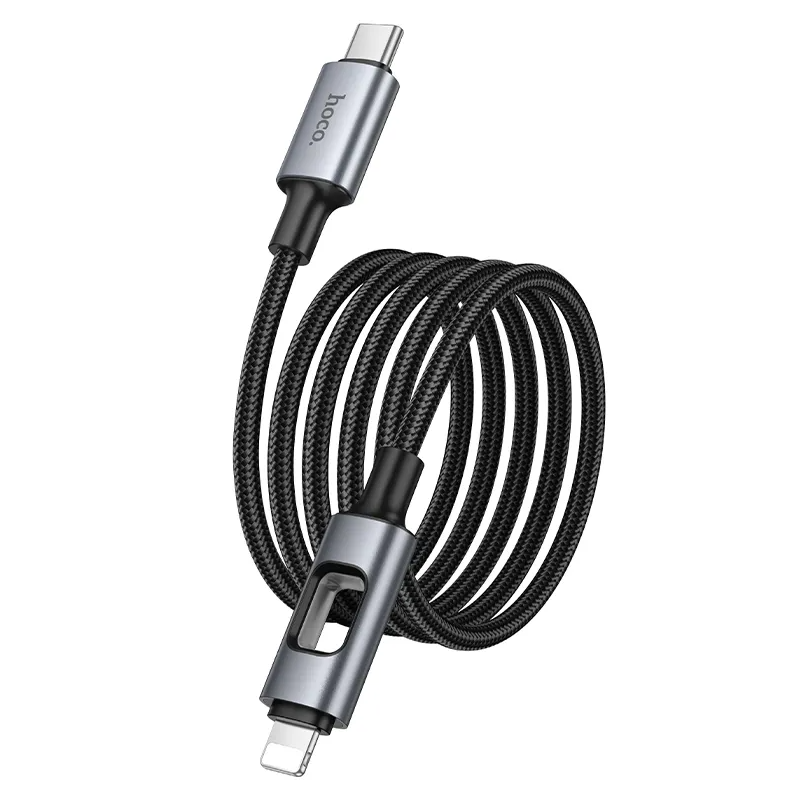 USB-C to Lightning Data and Charging Cable HOCO U144 Led, 27W, 1.2m, Black