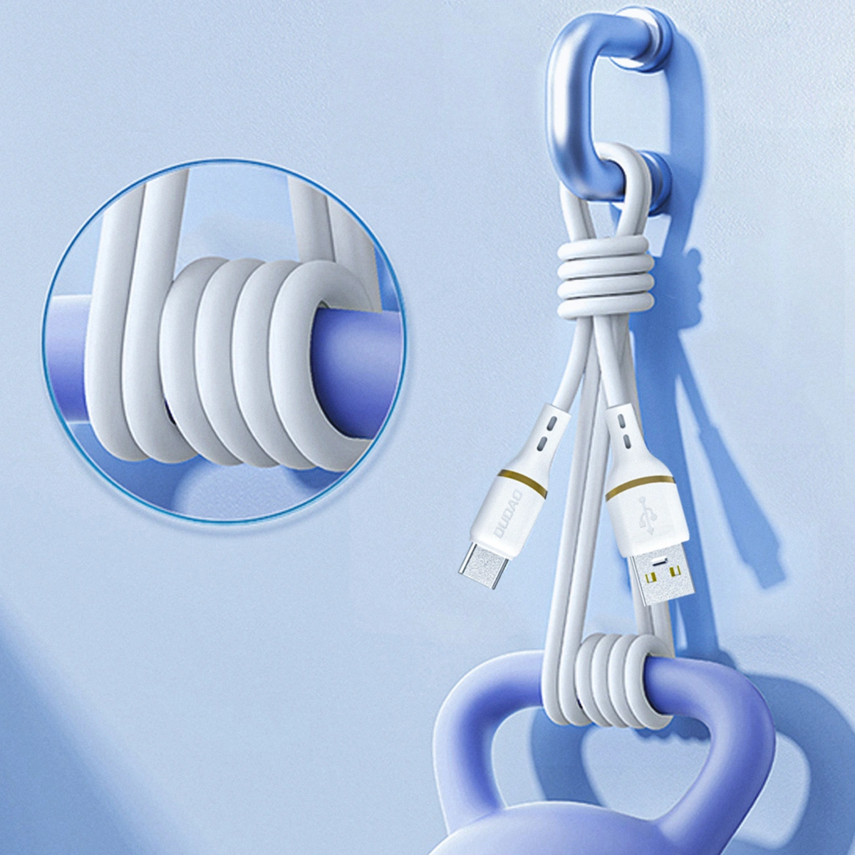 Daten- und Ladekabel USB-A - USB-C Dudao L25T, 100W, 1m, Weiß