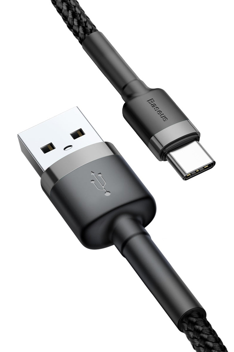 Daten- und Ladekabel USB-A - USB-C Baseus Coffee, 18 W, 1 m, Grau CATKLF-BG1