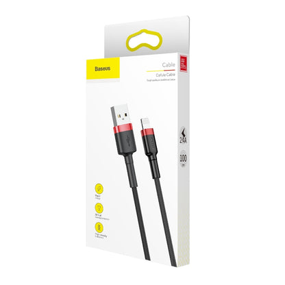 Daten- und Ladekabel USB-A – Lightning Baseus Coffee, 18 W, 1 m, Schwarz CALKLF-B19