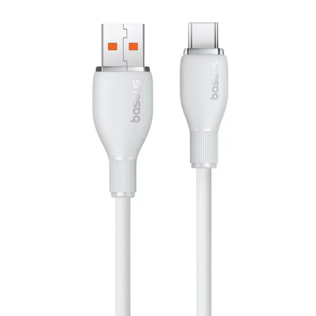 USB-A auf USB-C Daten- und Ladekabel Baseus Pudding, 100W, 1,2m, Weiß
