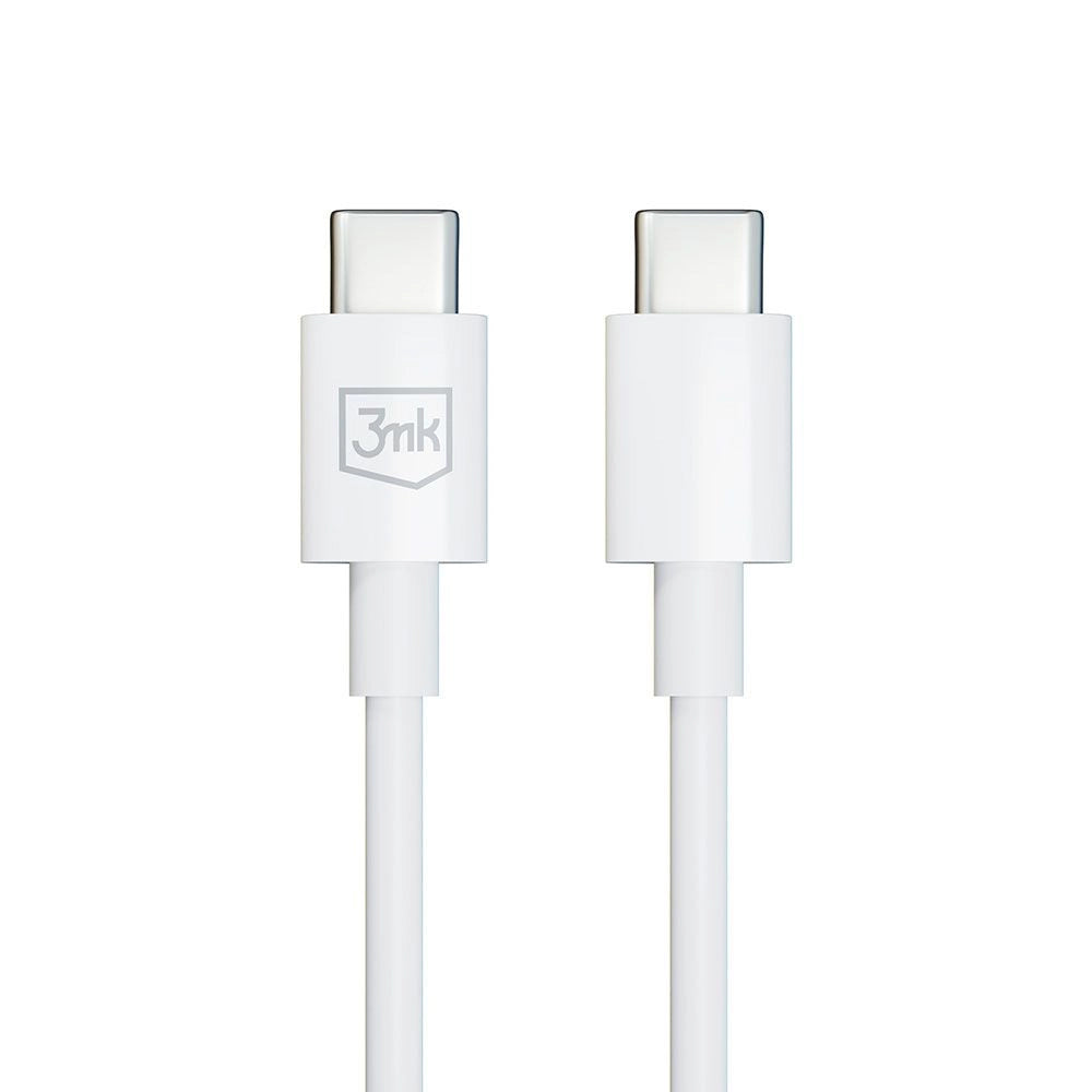 Daten- und Ladekabel USB-C - USB-C 3MK Hyper, 100 W, 1,2 m, Weiß