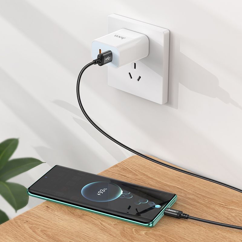 Daten- und Ladekabel USB-A - USB-C HOCO X89, 18W, 1m, Schwarz