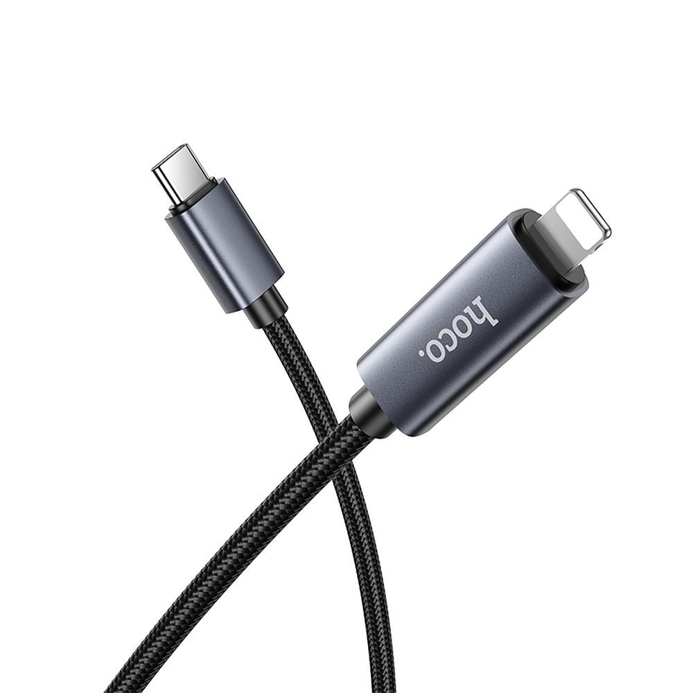 USB-C - Lightning Data and Charging Cable HOCO Display X112, 27W, 1m, Black