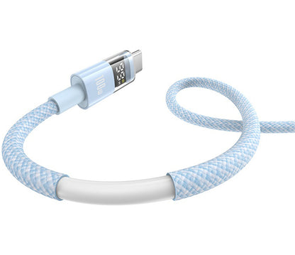 USB-A - USB-C Daten- und Ladekabel Baseus Display 2, 100W, 1m, Blau P10382701311-00
