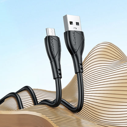 Daten- und Ladekabel USB-A - microUSB Borofone BX121 Energy, 18W, 1m, Schwarz