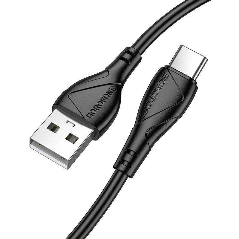 USB-A - USB-C Daten- und Ladekabel Borofone BX121 Energy, 18W, 1m, Schwarz