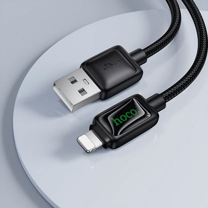 Daten- und Ladekabel USB-A - Lightning HOCO U146, 12W, 1.2m, Schwarz